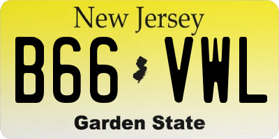 NJ license plate B66VWL
