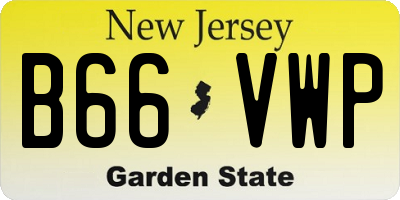 NJ license plate B66VWP