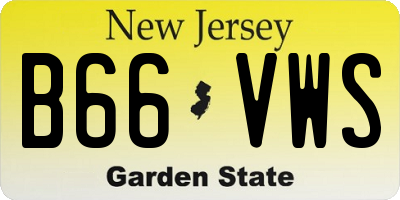 NJ license plate B66VWS
