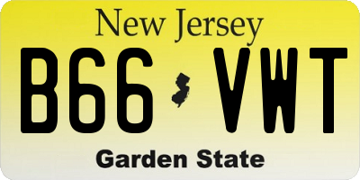 NJ license plate B66VWT