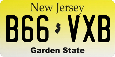 NJ license plate B66VXB
