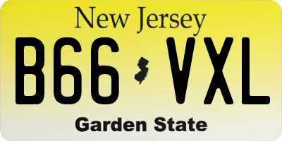 NJ license plate B66VXL