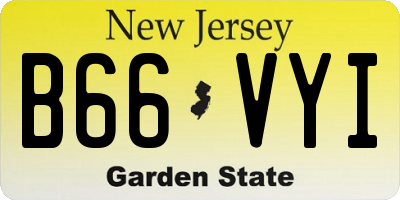 NJ license plate B66VYI
