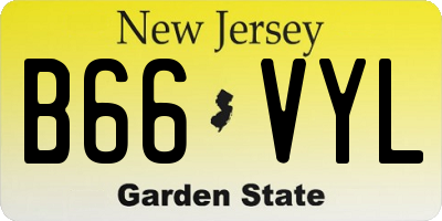 NJ license plate B66VYL