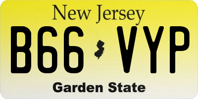 NJ license plate B66VYP