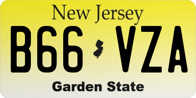 NJ license plate B66VZA