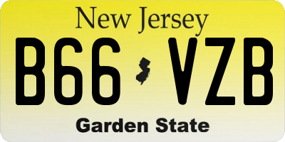 NJ license plate B66VZB
