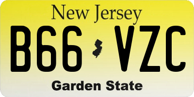 NJ license plate B66VZC