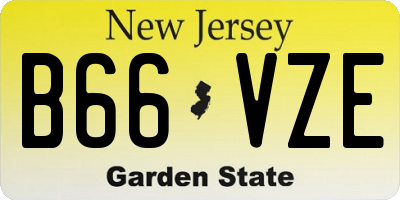NJ license plate B66VZE