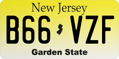 NJ license plate B66VZF