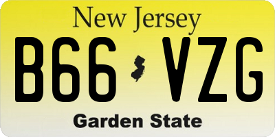 NJ license plate B66VZG