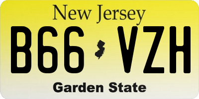 NJ license plate B66VZH