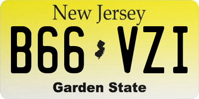 NJ license plate B66VZI