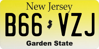 NJ license plate B66VZJ