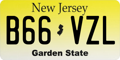 NJ license plate B66VZL