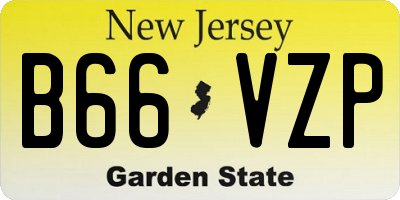 NJ license plate B66VZP