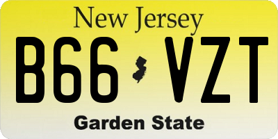 NJ license plate B66VZT