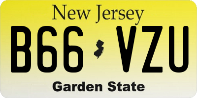 NJ license plate B66VZU