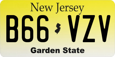 NJ license plate B66VZV