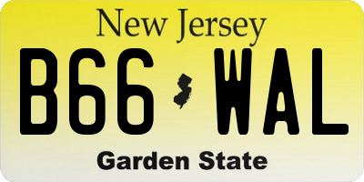 NJ license plate B66WAL