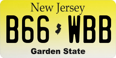 NJ license plate B66WBB