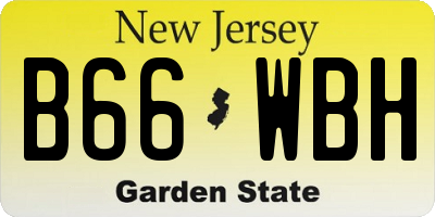 NJ license plate B66WBH