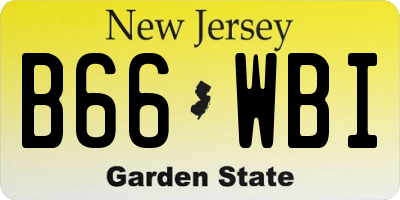 NJ license plate B66WBI