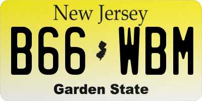 NJ license plate B66WBM
