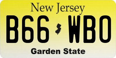 NJ license plate B66WBO