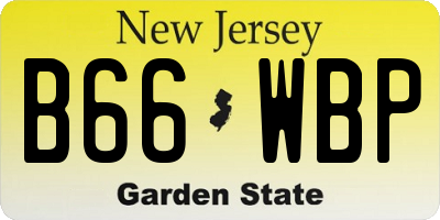 NJ license plate B66WBP
