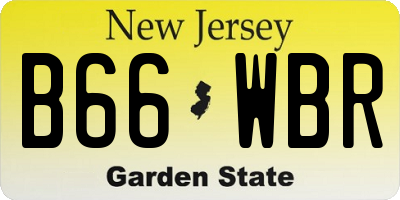 NJ license plate B66WBR