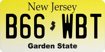 NJ license plate B66WBT
