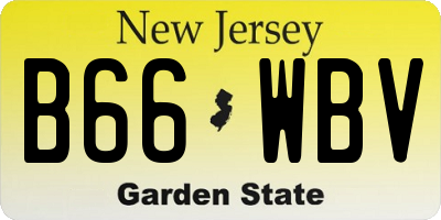 NJ license plate B66WBV