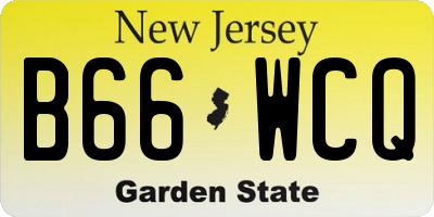 NJ license plate B66WCQ