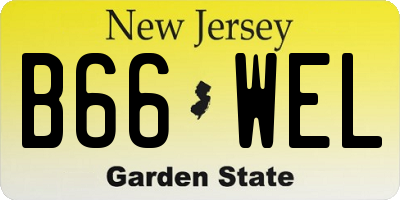 NJ license plate B66WEL