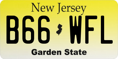 NJ license plate B66WFL