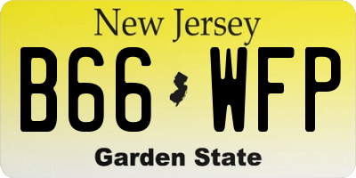 NJ license plate B66WFP