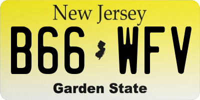 NJ license plate B66WFV