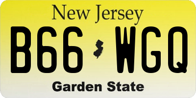 NJ license plate B66WGQ