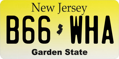 NJ license plate B66WHA