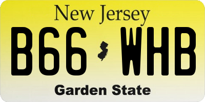 NJ license plate B66WHB