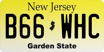 NJ license plate B66WHC