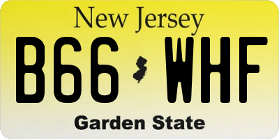 NJ license plate B66WHF