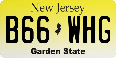 NJ license plate B66WHG