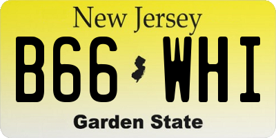 NJ license plate B66WHI