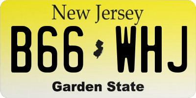 NJ license plate B66WHJ