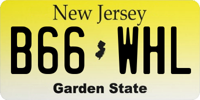 NJ license plate B66WHL
