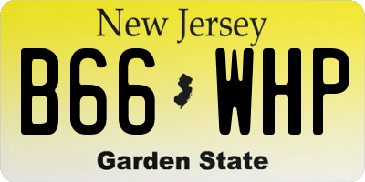 NJ license plate B66WHP