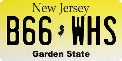 NJ license plate B66WHS