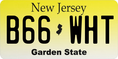 NJ license plate B66WHT